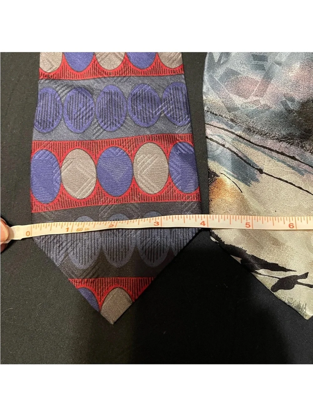 Vintage 90’s BUGATTI Lot Of 2 Italian 100% SILK Abstract Print Men’s Ties